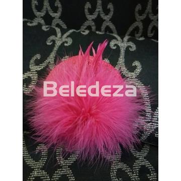 TOCADO POMPON FUCSIA - Imagen 1