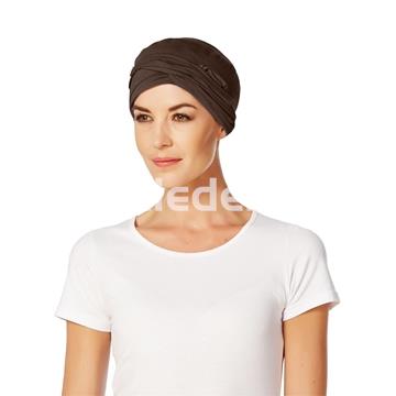 TURBANTE GAIA MARRÓN OSCURO - Imagen 1