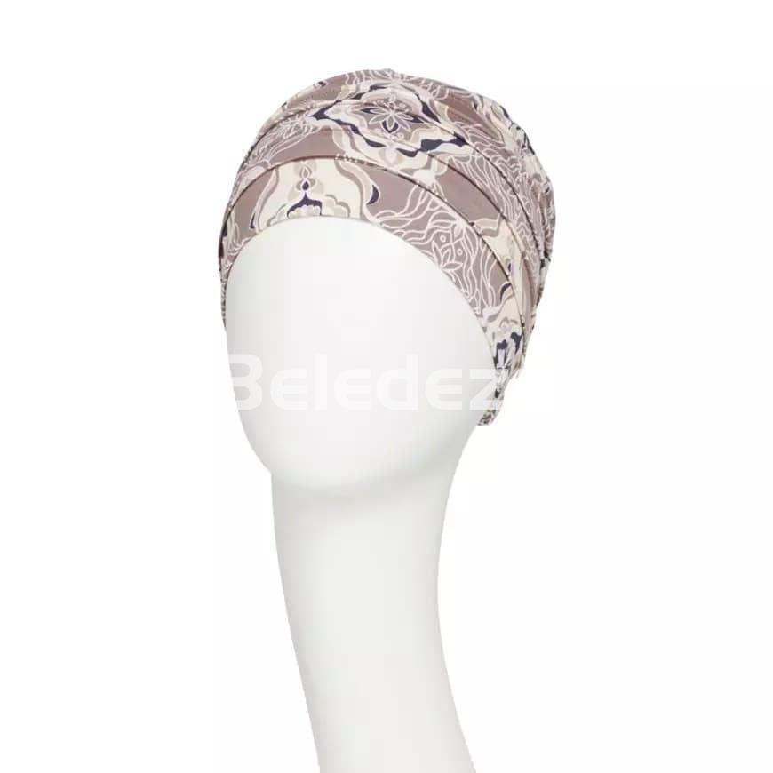 YOGA TURBAN BEIGE ORNAMENTS Turbante Yoga Adornos Beige - Imagen 2