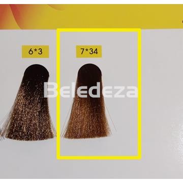 YZAÉ COLORACION SIN AMONIACO 7.34 RUBIO DORADO COBRIZO - Imagen 1