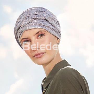 ZOYA VIVA TURBAN GREY MELANGE WITH GLITTER Turbante Viva Zoya Gris con Brillos - Imagen 1